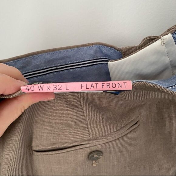 Nautica Men’s Flat Front Wool Blend Dress Pants 40Wx30L - Picture 3 of 3